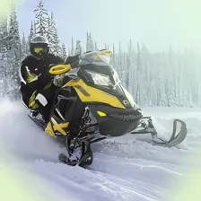Snowmobile racing. New winter season has begun