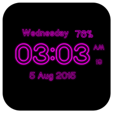 Neon Digital Clock Live Wp