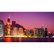 Hong Kong Skyline in the Evening Wallpaper