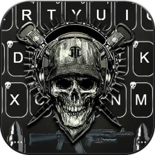 Horror Skull Warrior Keyboard Theme