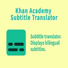 Khan Academy Subtitle Translator