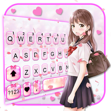 Sweet Pink Girl Keyboard Theme