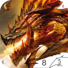 Dragon Color by Number Game