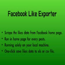 Facebook Like Exporter