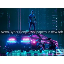 Neon Cyber People Wallpapers New Tab