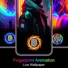 Neon Fingerprint Animation