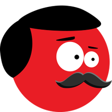 Red Ball Mr Mustache