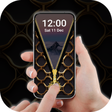 Screen Lock  Gold Zip Locker