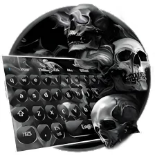 Black Death Reaper Skull Keyboard Theme