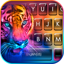 Fluorescent Neon Tiger Keyboard Theme