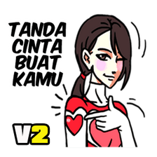 Stiker Cewe Romantis WASticker