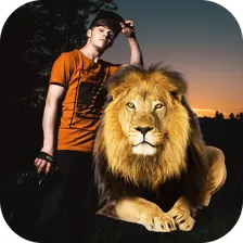 Lion in photo