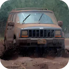 4x4 Mud Jeep offroad driving