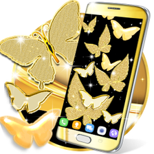 Gold butterfly live wallpaper