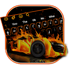 Burning Sport Car Keyboard Theme