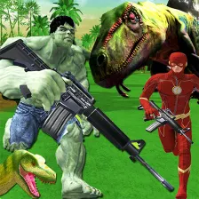 Superhero Dinosaur Hunting: Frontier Free Shooting