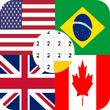 Flags Coloring By Number-All W