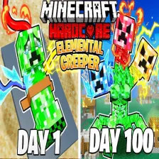 I Survived 100 Days as CREEPER