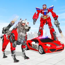 US Police Dog Robot Transform Car Chase Robot Game