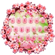 Pink Summer Flower Keyboard