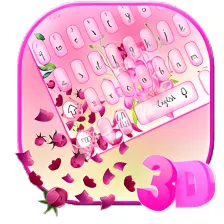 3D Bright Colorful Flowers Keyboard
