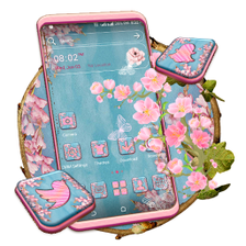Pink Spring Flowers Launcher Theme per Android - Download