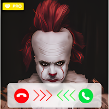 Video call from bad clown - creepy vid simulated