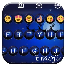 Emoji Keyboard Christmas Night
