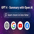 Programın simgesi: GPT 4 Summary with OpenAI