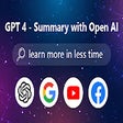 GPT 4 Summary with OpenAI