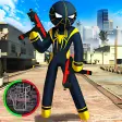 Spider Stickman Rope Hero black Venom : Gangstar