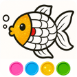 プログラムのアイコン：Fish Coloring for Kids Ga…