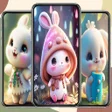 أيقونة البرنامج: Cute Rabbit Wallpapers