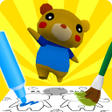 Icon of program: とびだすぬりえ　クレヨンしんちゃんやサンリオの塗り絵色塗り