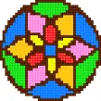 Mandala Cross Stitch Coloring