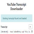 YouTube Transcript Downloader