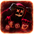 ไอคอนของโปรแกรม: Neon Fire Mask Theme  Liv…