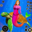 Underwater Turtle Sea Mermaid