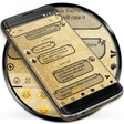 SMS Messages Glitter Gold Ribbon Theme icon