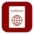 A list of surnames icon