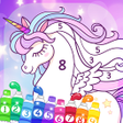Ikona programu: Rainbow Unicorn Color Num…