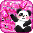 Hot Pink Panda keyboard Theme