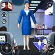 Airhostess Flight Airplane Sim icon