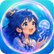 Programın simgesi: Anime Bubble: Merge Puzzl…