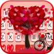 Lovely 3d Pedals Heart Keyboard Theme