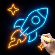 ไอคอนของโปรแกรม: DIY Neon Doodle - Glow Sk…