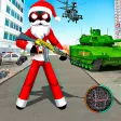 Santa Claus Stickman Rope Hero