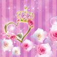 ไอคอนของโปรแกรม: Heart Wallpaper Purple De…