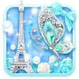 Turquoise Diamond Butterfly Live Wallpaper