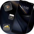 程序图标：Abstract theme black gold…